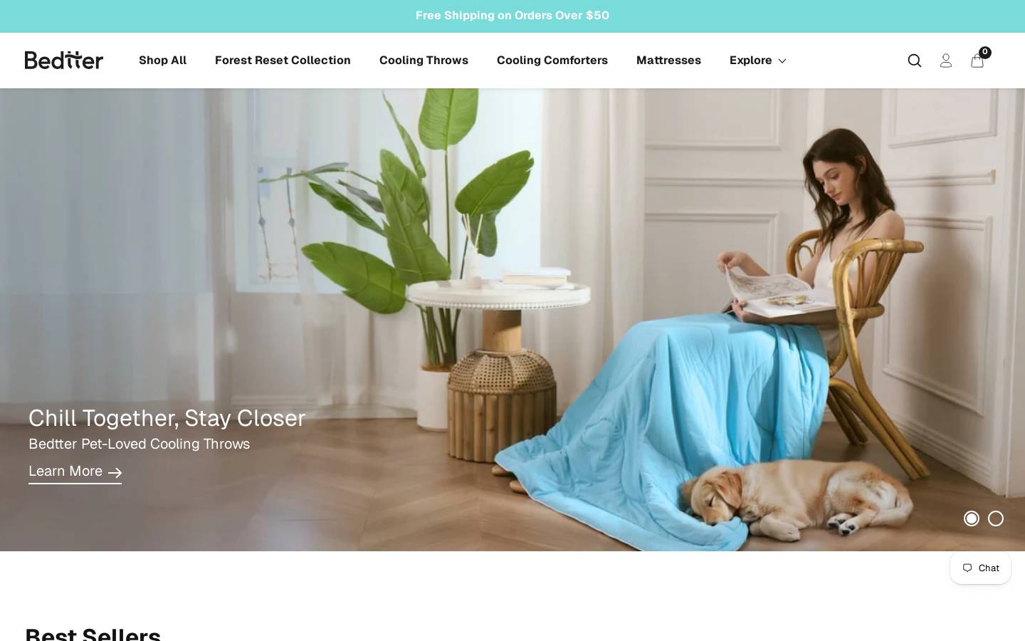 Bedtter homepage screenshot