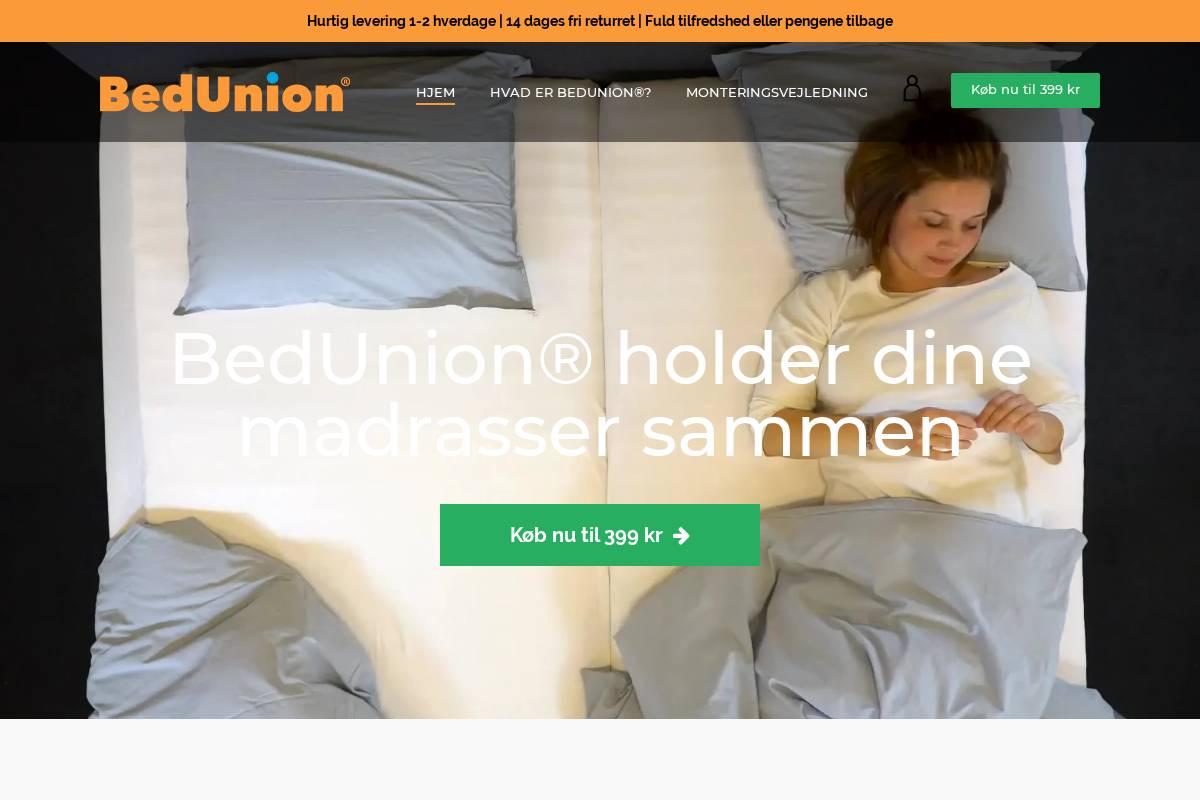 BedUnion® homepage screenshot