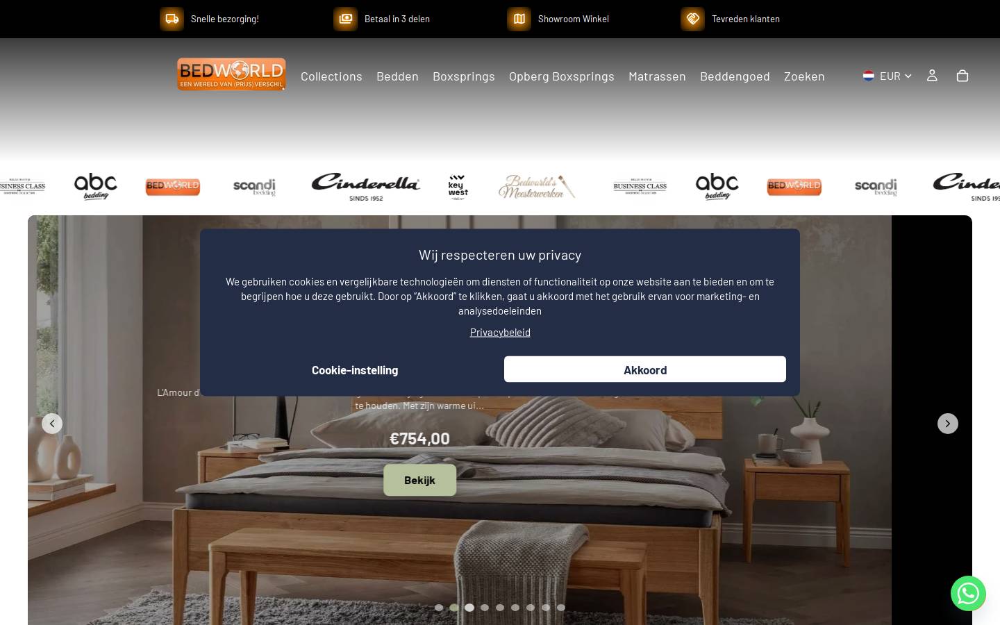 Bedworld homepage screenshot