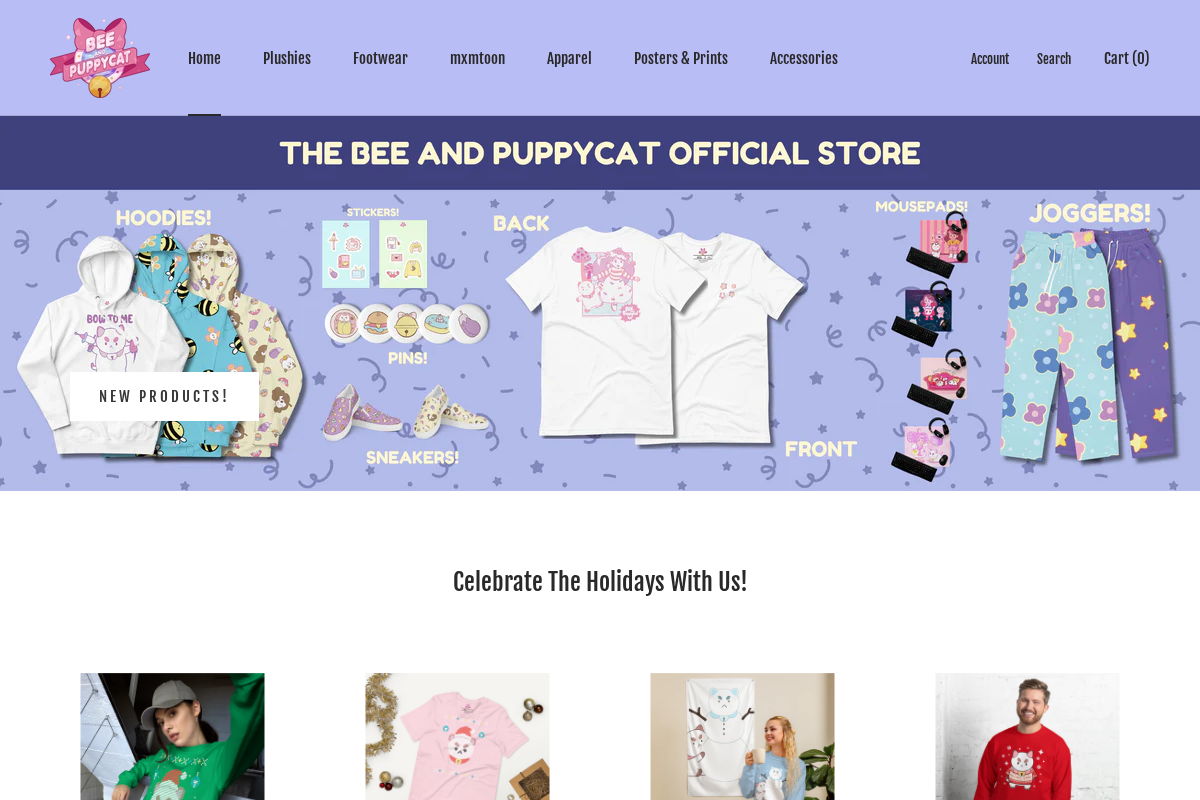 Bee and Puppycat homepage screenshot