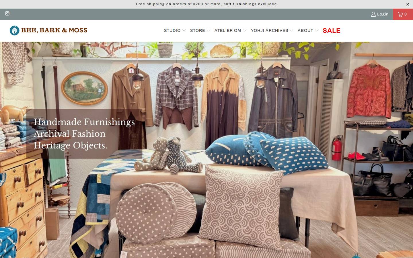 beebarkandmoss.com homepage screenshot