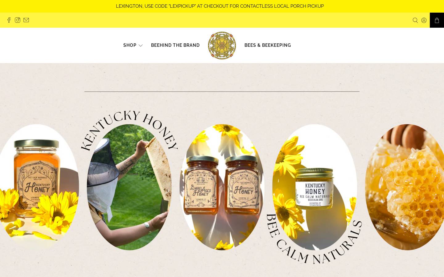 beecalmnaturals.com homepage screenshot