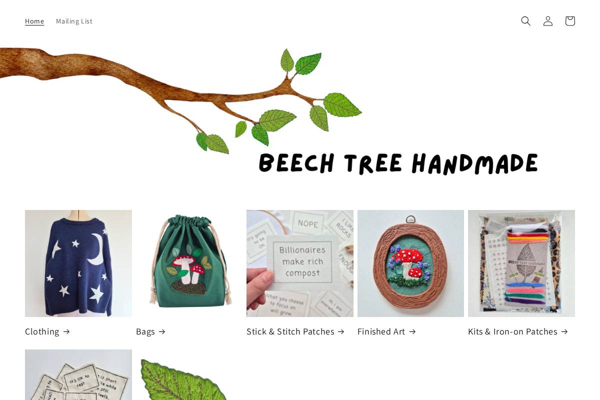 beechtreehandmade.com homepage screenshot