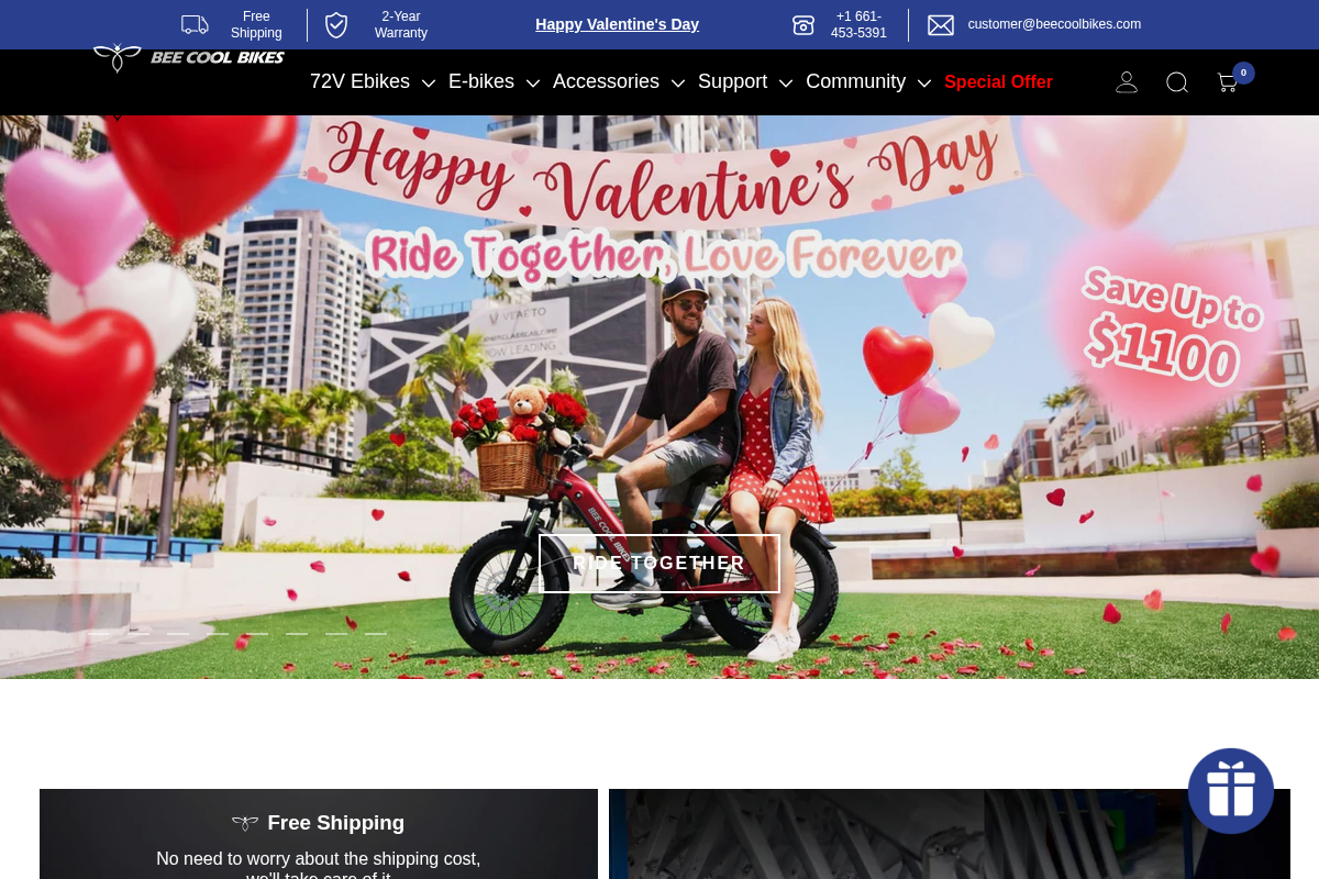 Beecoolbikes homepage screenshot