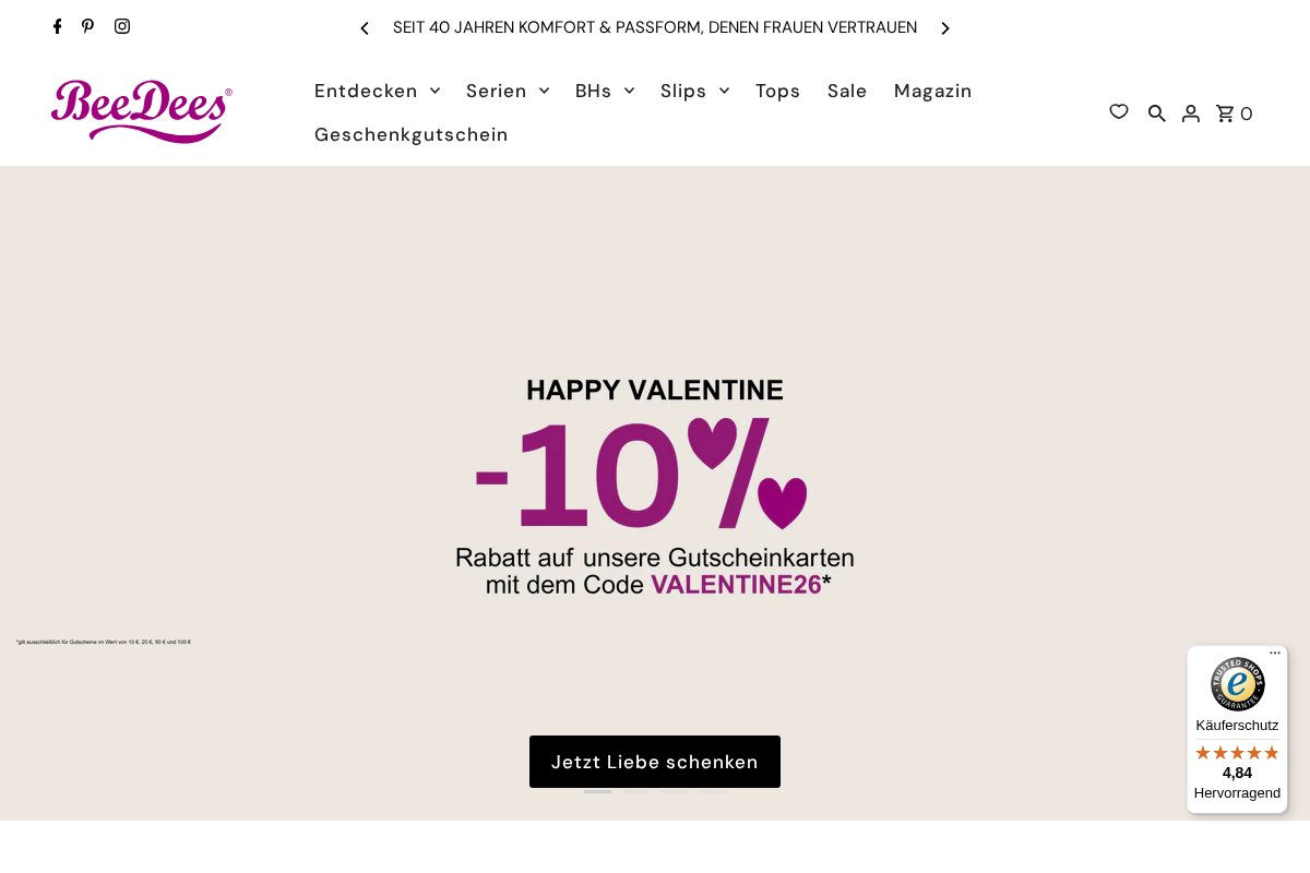 Beedees homepage screenshot