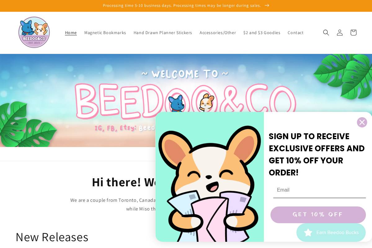 beedooandco.com homepage screenshot
