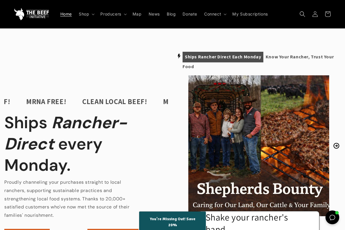 Beef Initiative homepage screenshot
