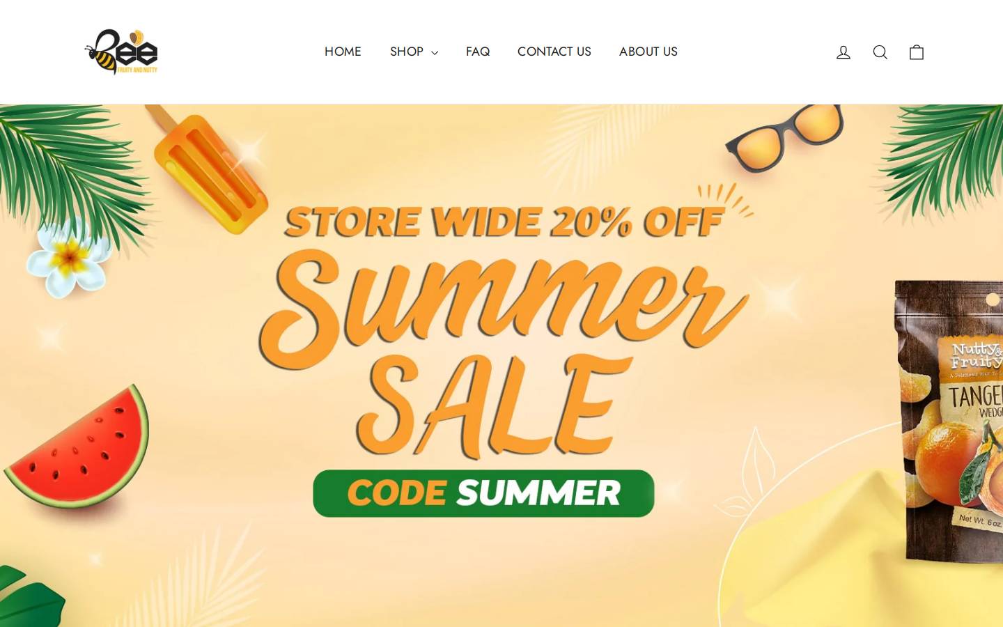 beefruityandnutty.com homepage screenshot
