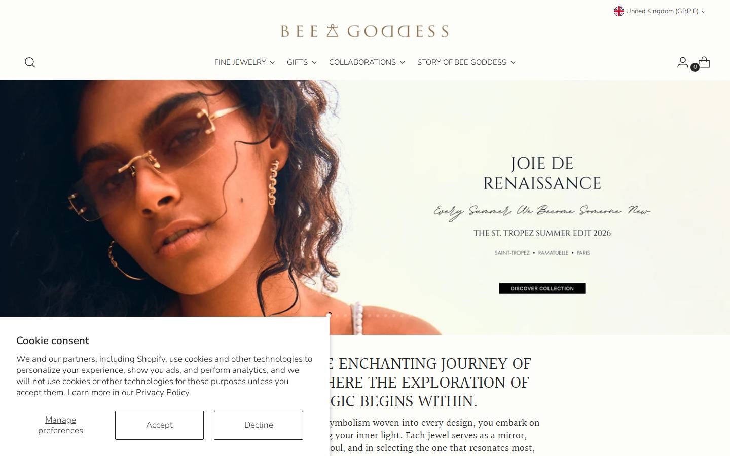 beegoddess.com homepage screenshot