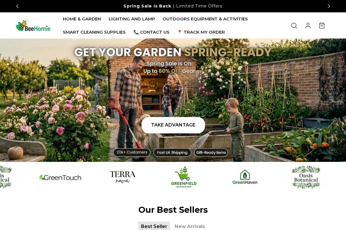 Beehomie homepage screenshot