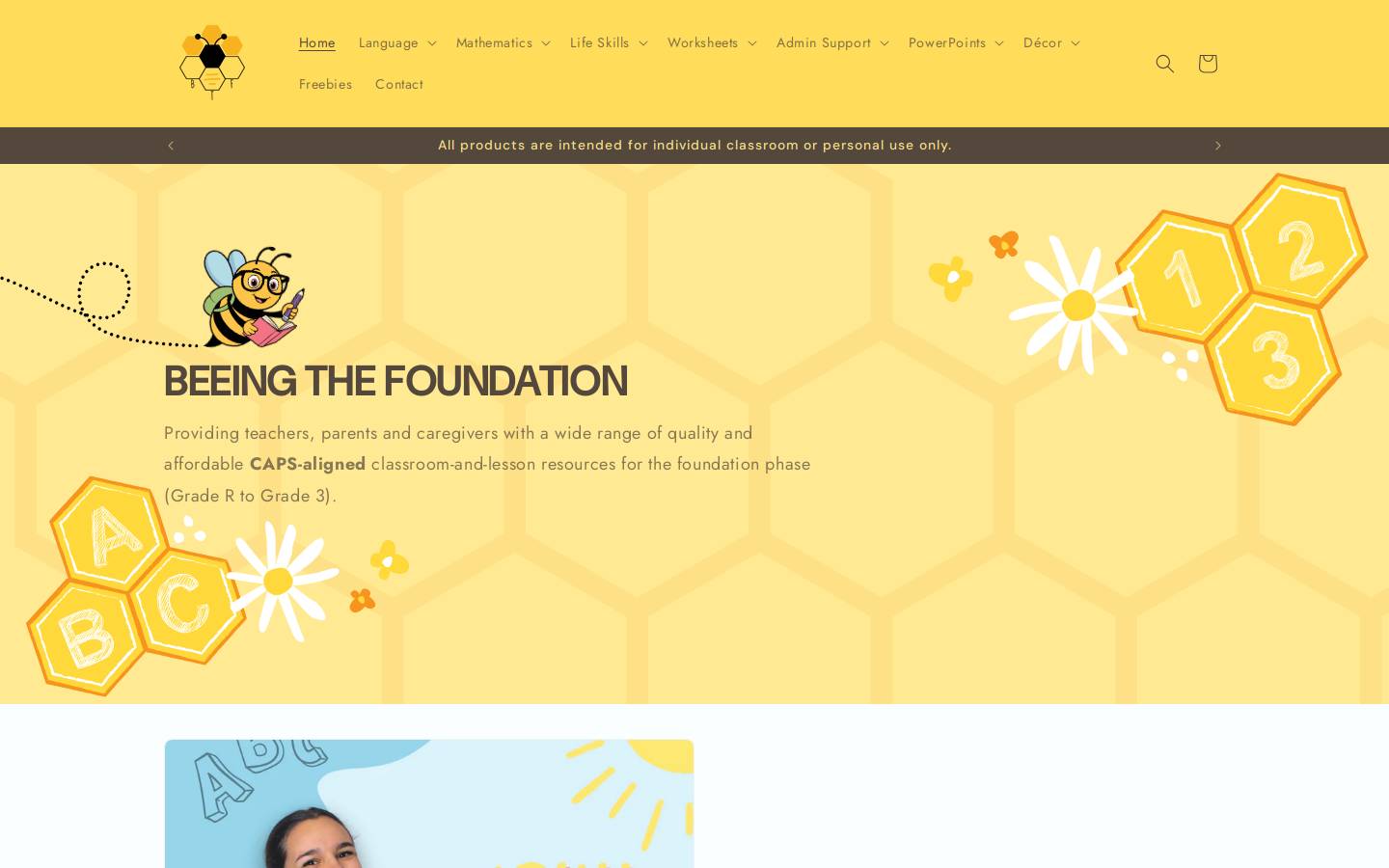 beeingthefoundation.co.za homepage screenshot