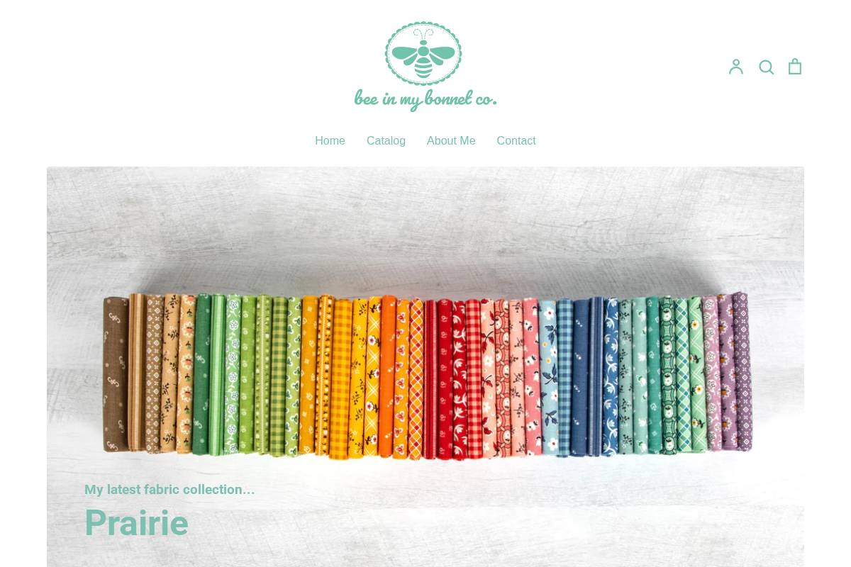 Bee In My Bonnet homepage screenshot