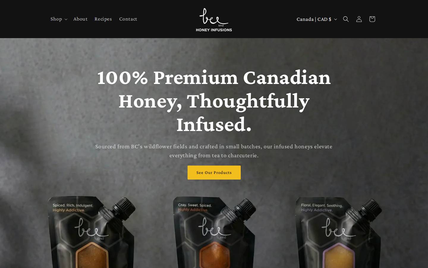 beekind.ca homepage screenshot