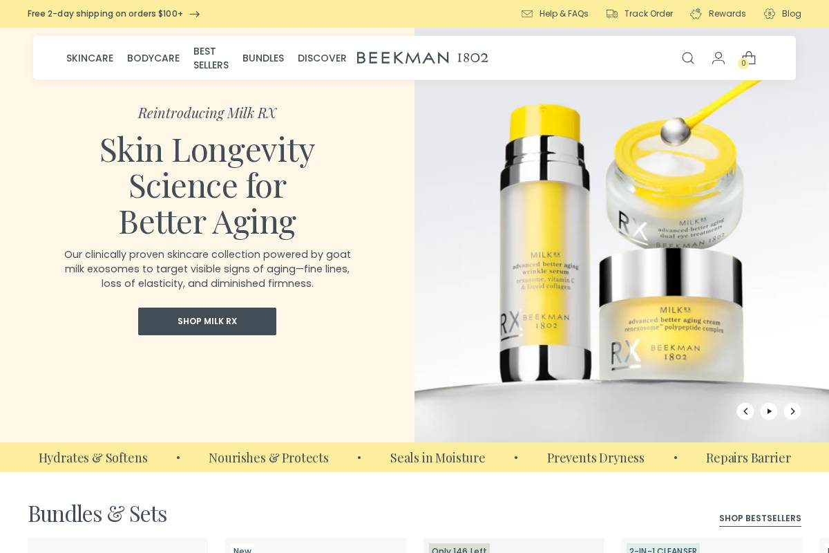 Beekman 1802 Boys homepage screenshot
