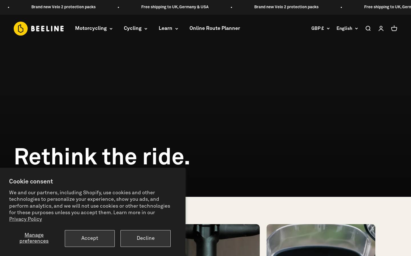 Beeline homepage screenshot