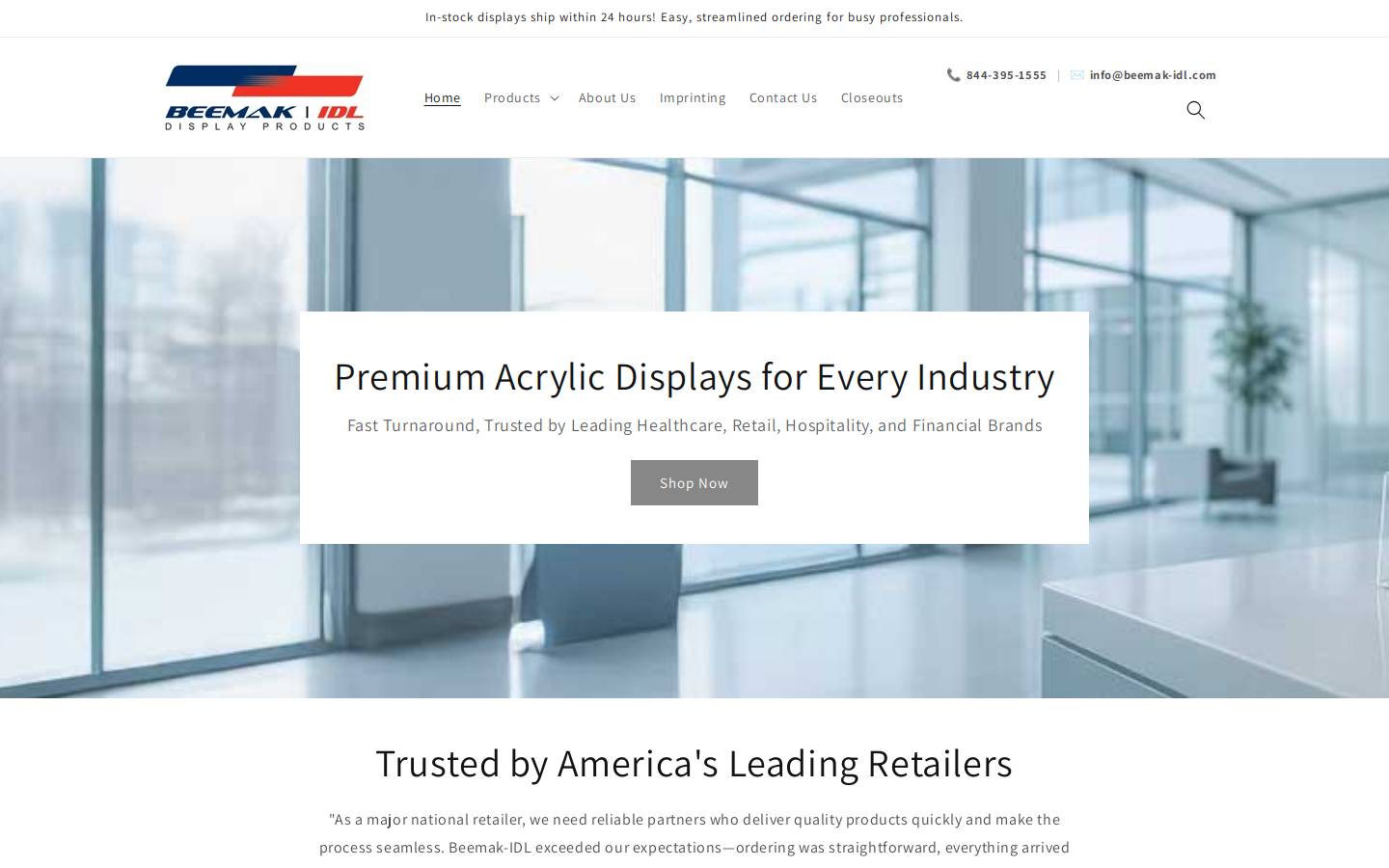 Beemak Idl homepage screenshot