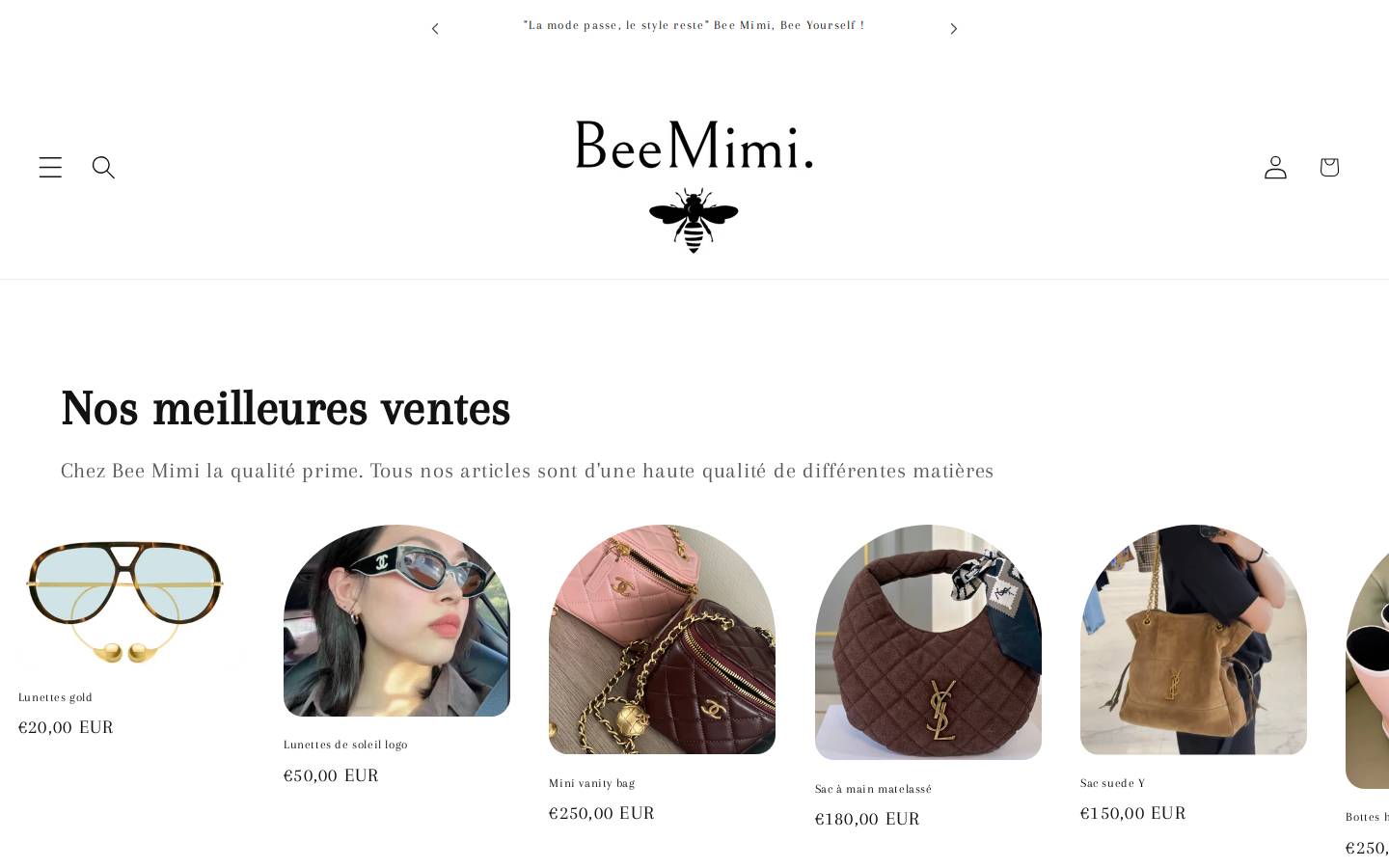 beemimi.com homepage screenshot