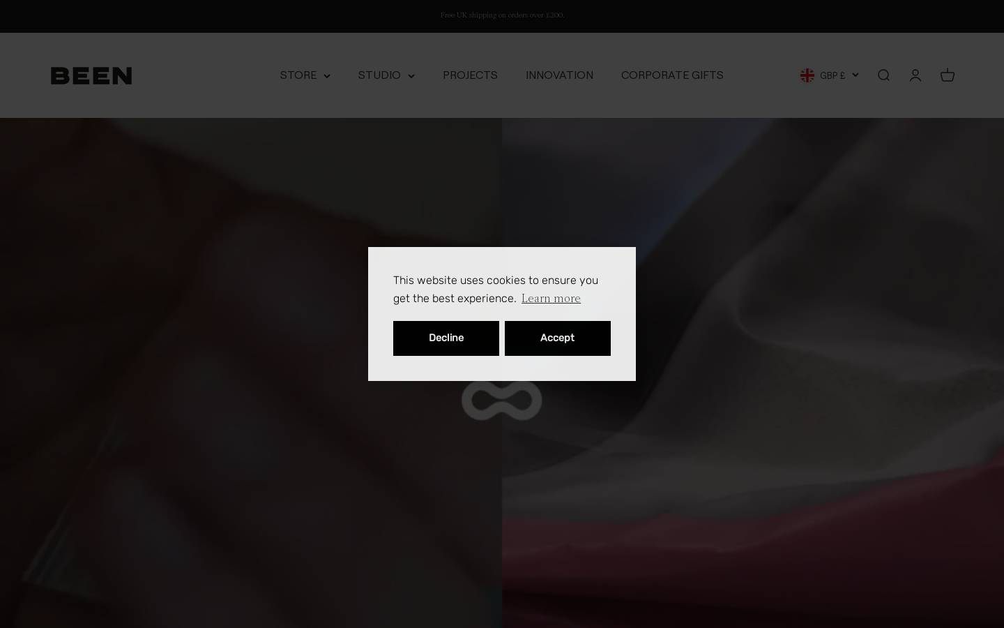 BEEN London homepage screenshot