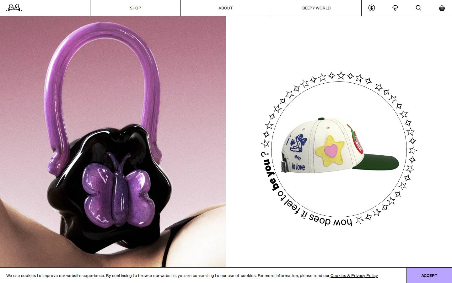 beepybella.world homepage screenshot