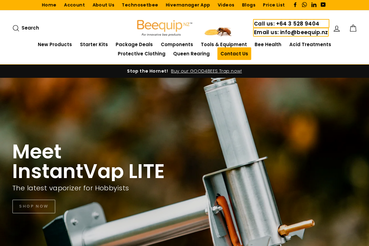 Beequip NZ homepage screenshot