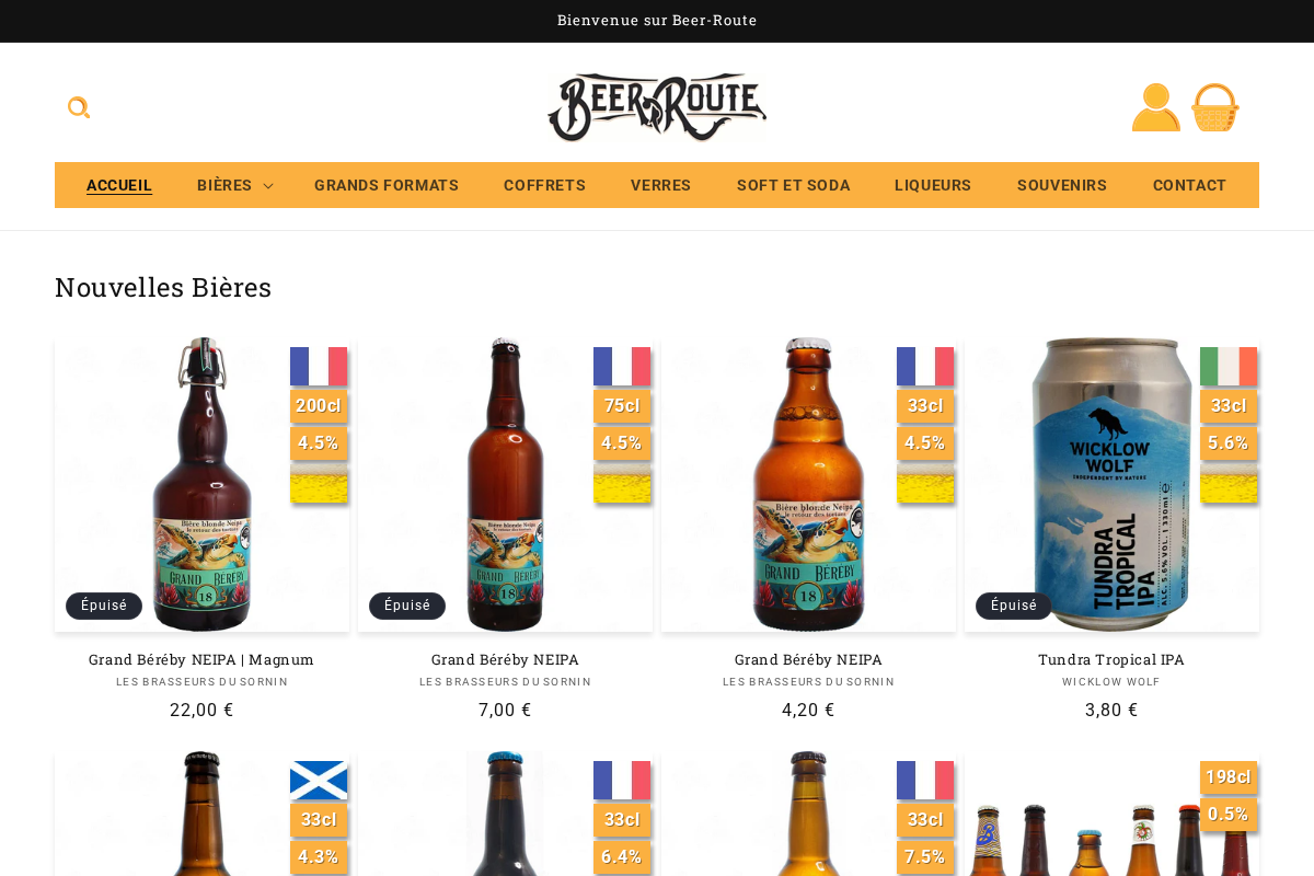 Beer-Route homepage screenshot