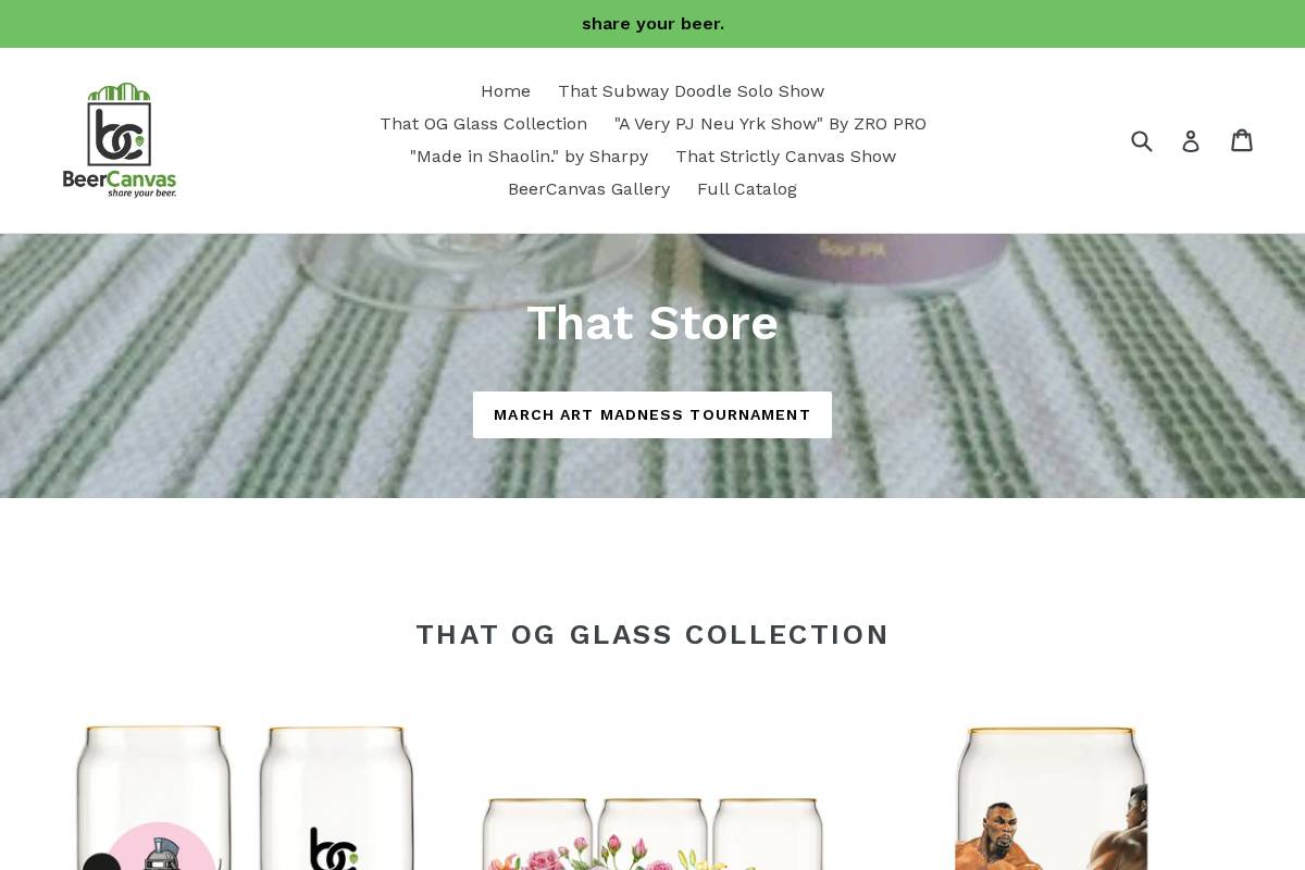 beercanvas.com homepage screenshot