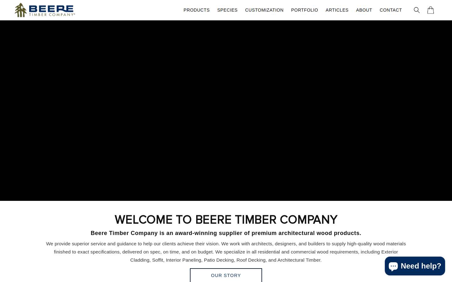 beeretimber.com homepage screenshot