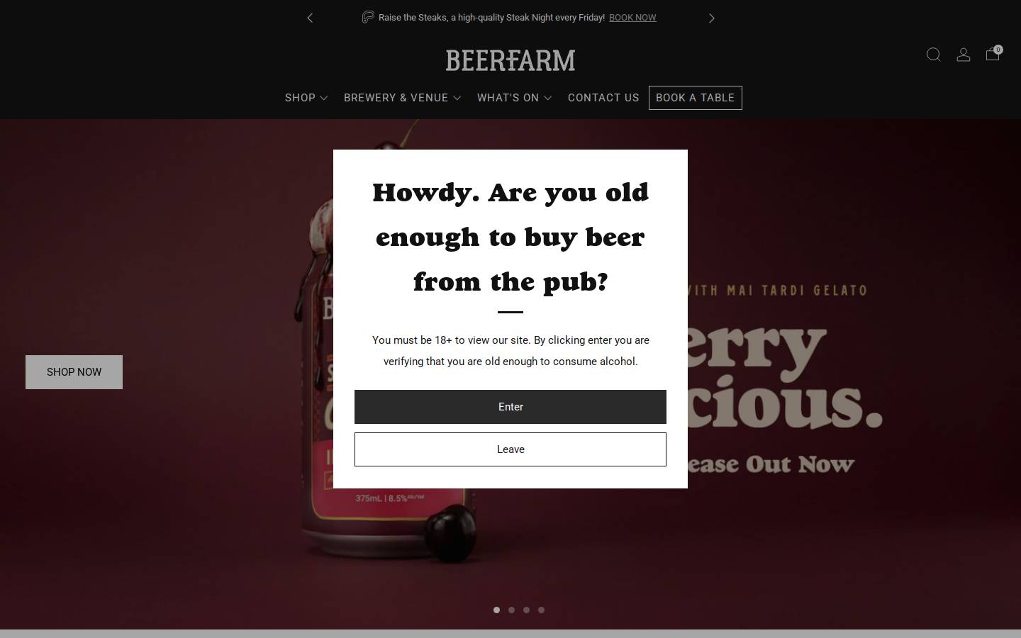 Beerfarm homepage screenshot