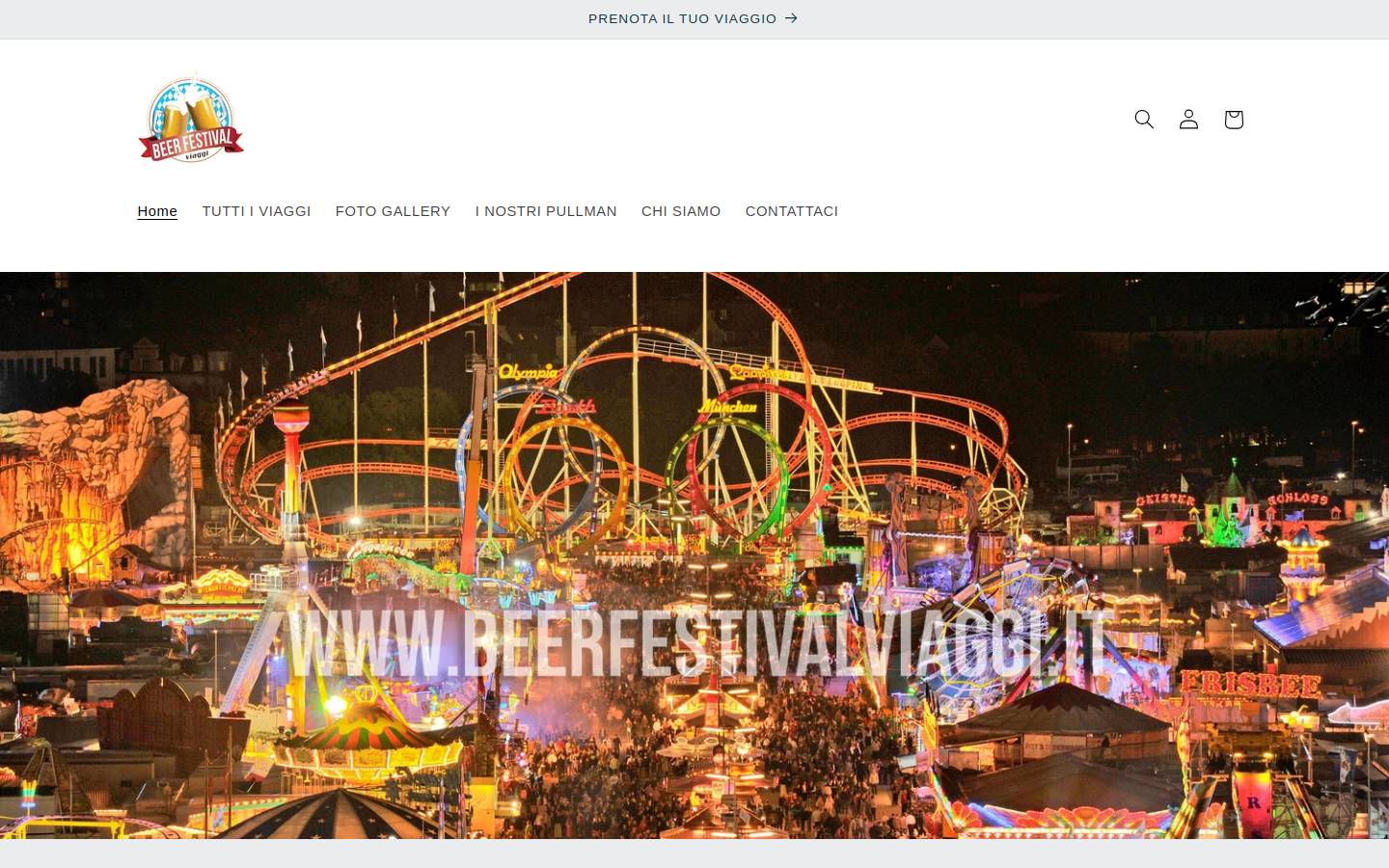 beerfestivalviaggi.it homepage screenshot