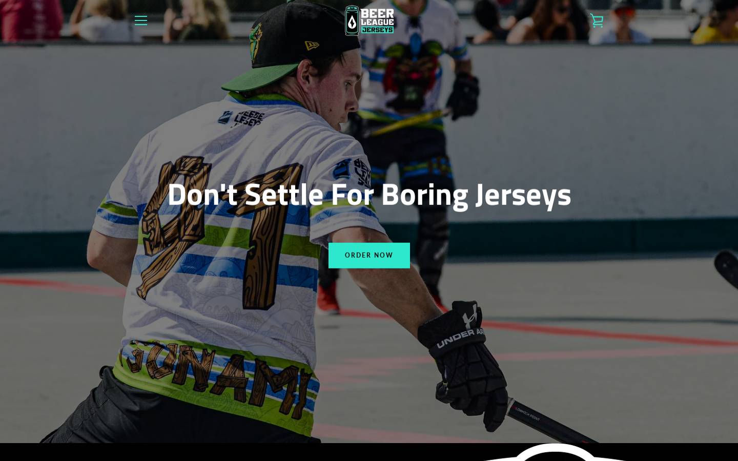beerleaguejerseys.com homepage screenshot