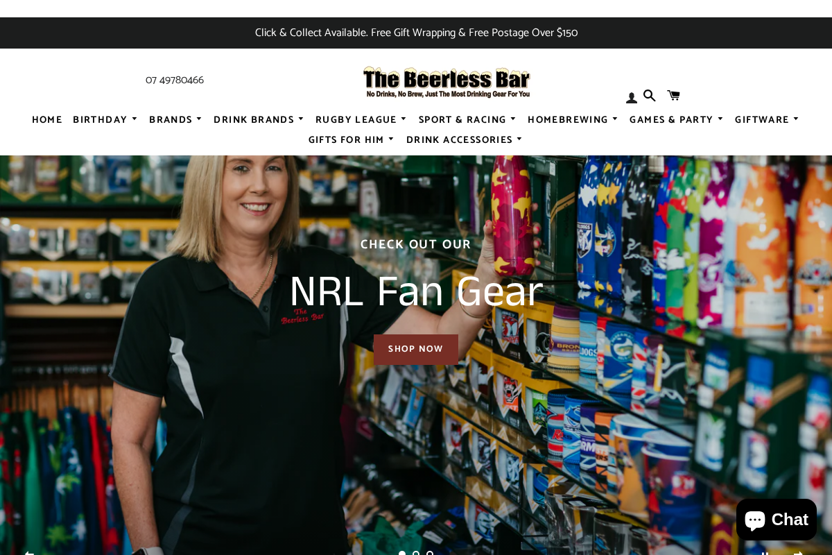 beerlessbar.com.au homepage screenshot