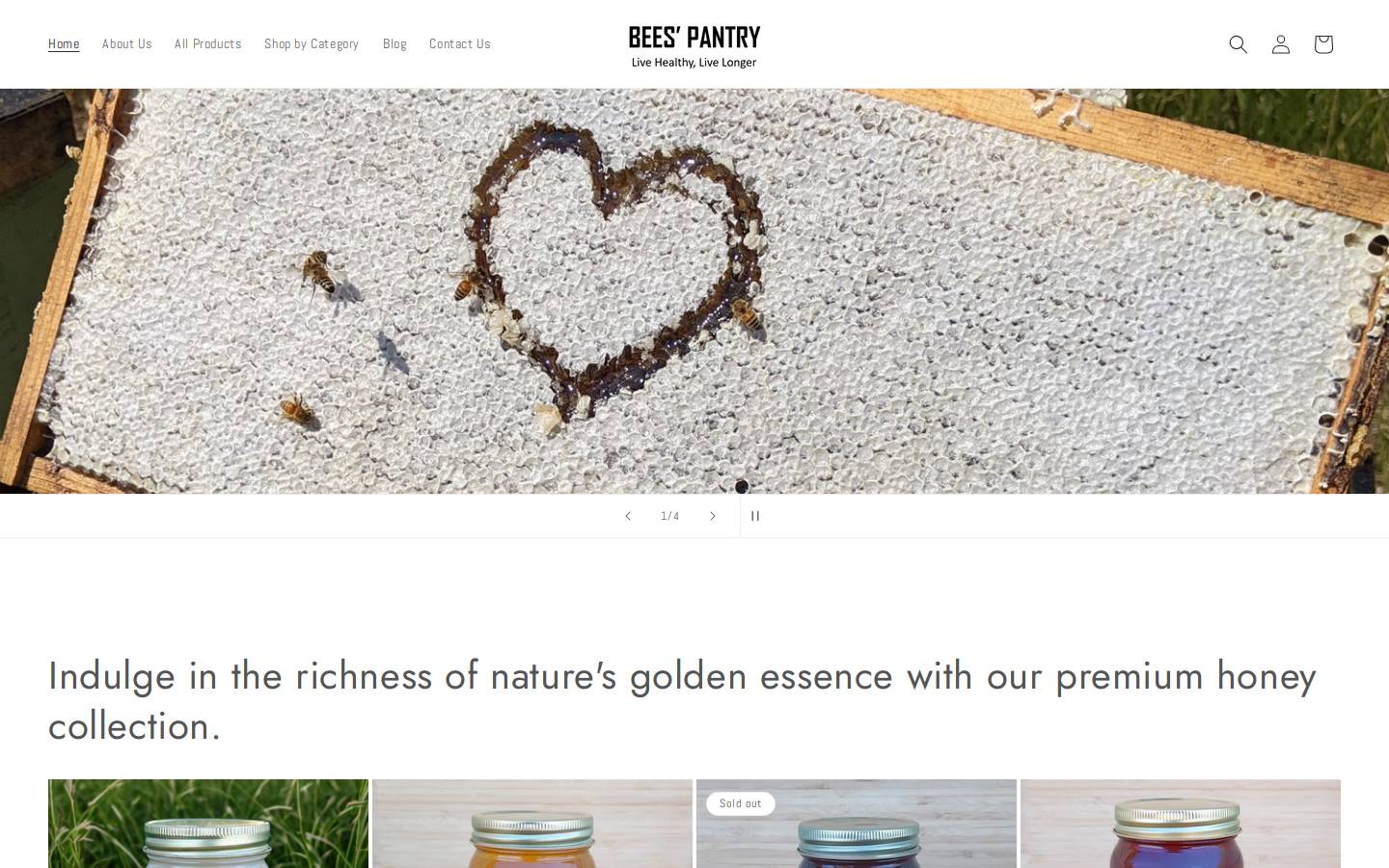 beespantry.com homepage screenshot