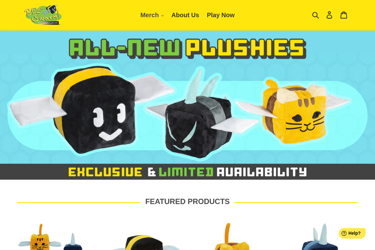 Bee Swarm Simulator homepage screenshot