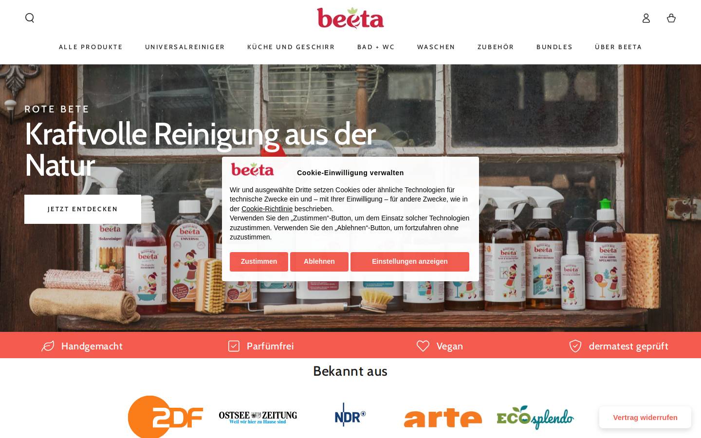 beeta.eu homepage screenshot