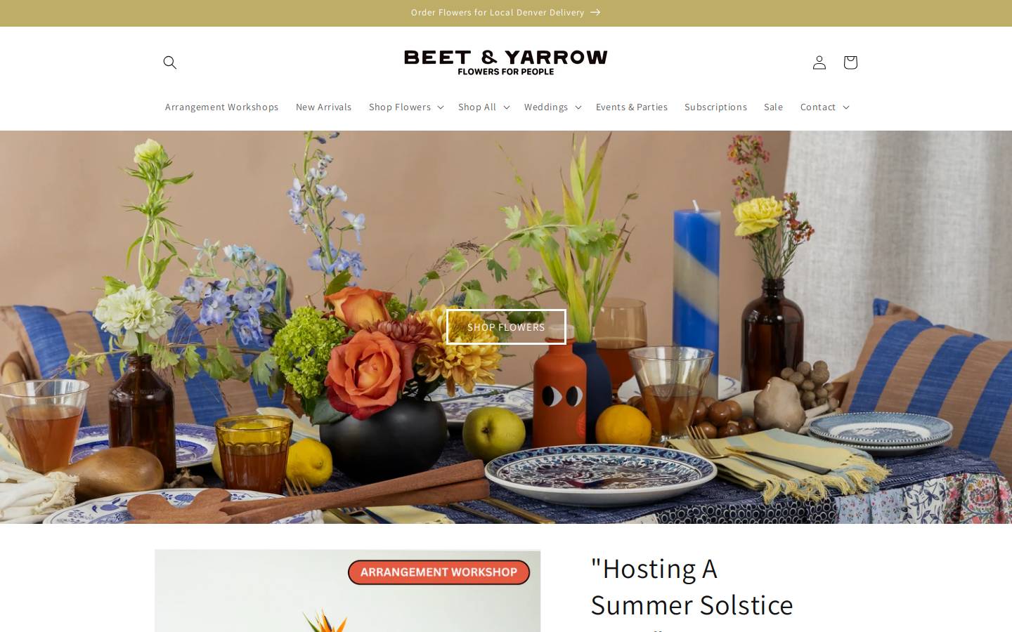 beetandyarrow.com homepage screenshot