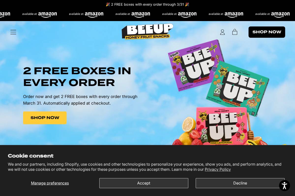 beeupsnacks.com homepage screenshot