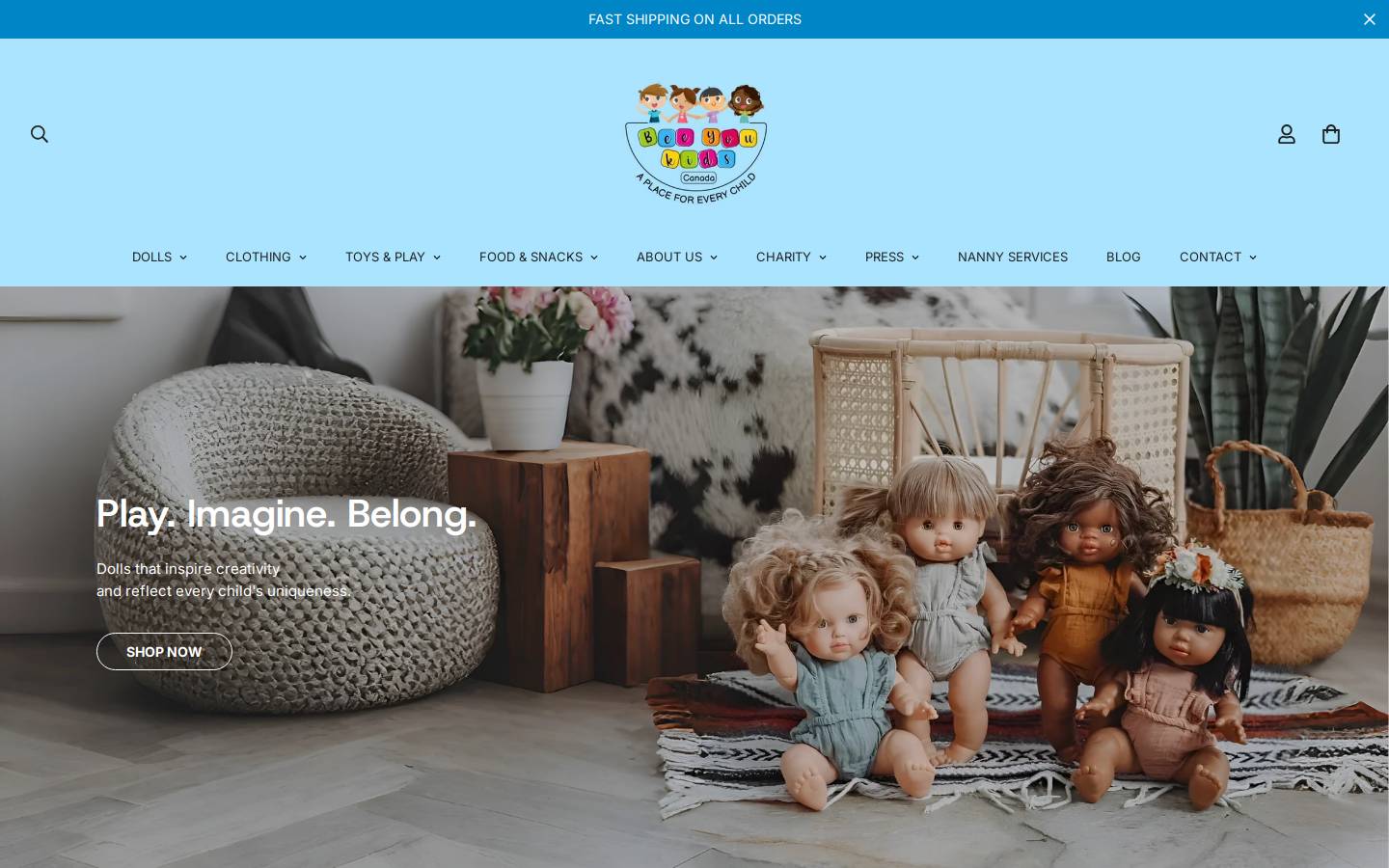 beeyoukids.ca homepage screenshot