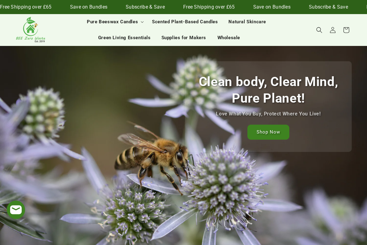 Bee Zero Waste Ltd homepage screenshot