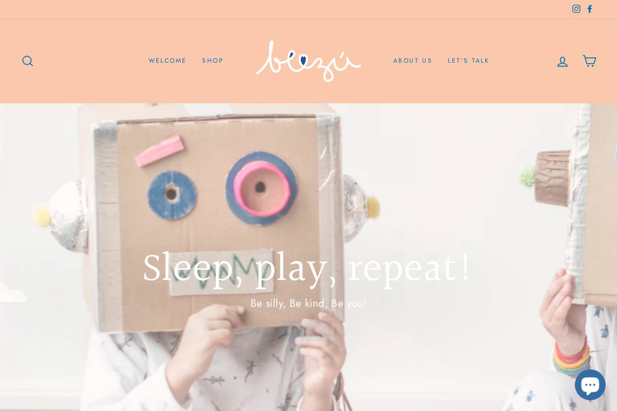 beezubaby.com homepage screenshot