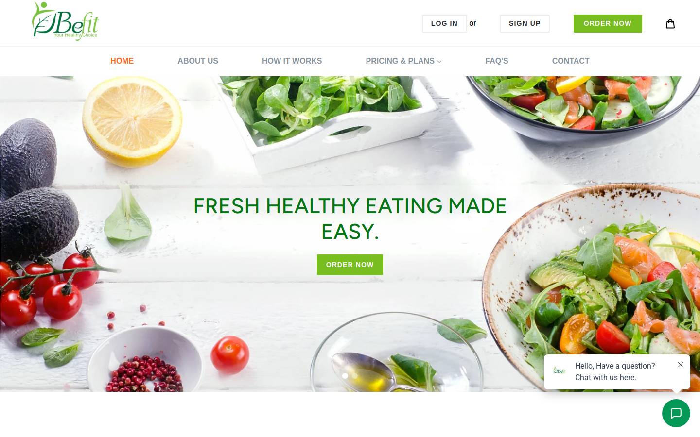 befitnutrition.com homepage screenshot