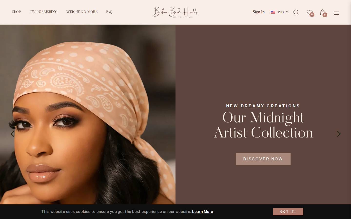 beforebedheadz.com homepage screenshot