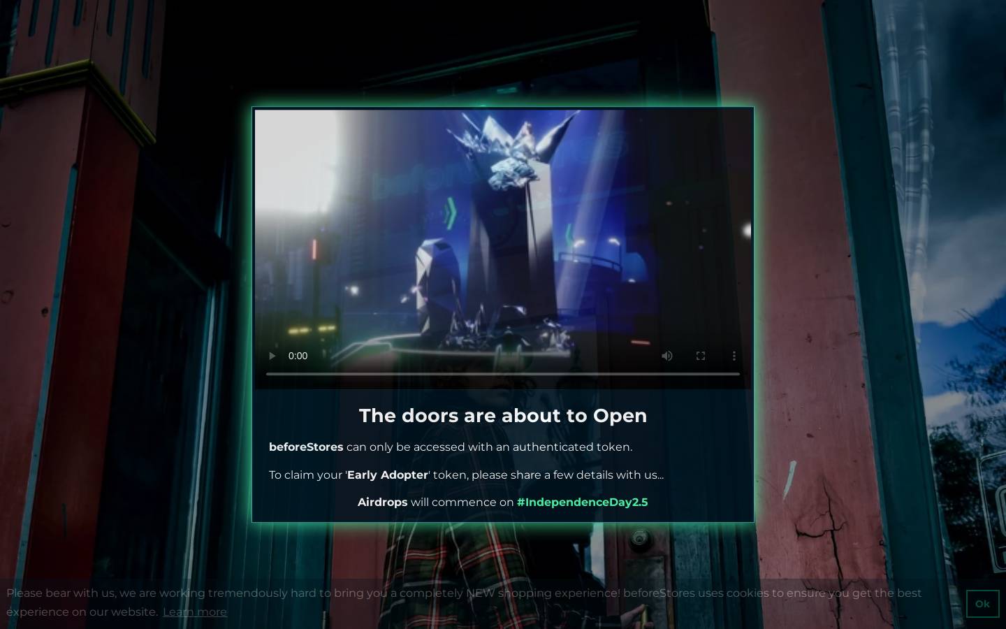 beforestores.com homepage screenshot