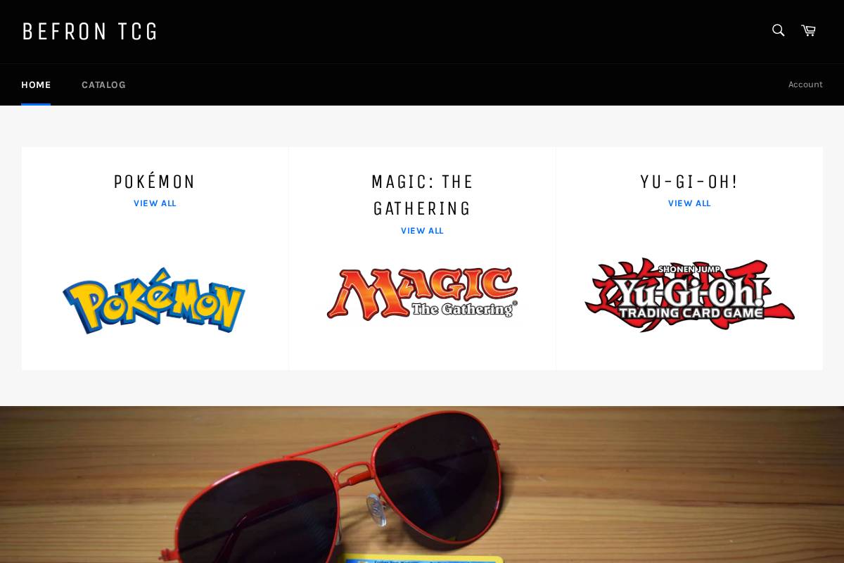 befrontcg.com homepage screenshot