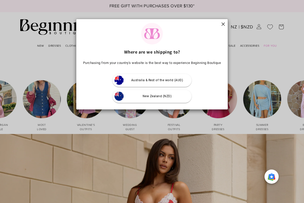 Beginning Boutique NZ homepage screenshot