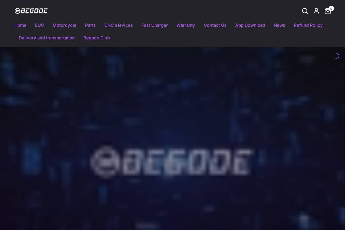 Begode homepage screenshot