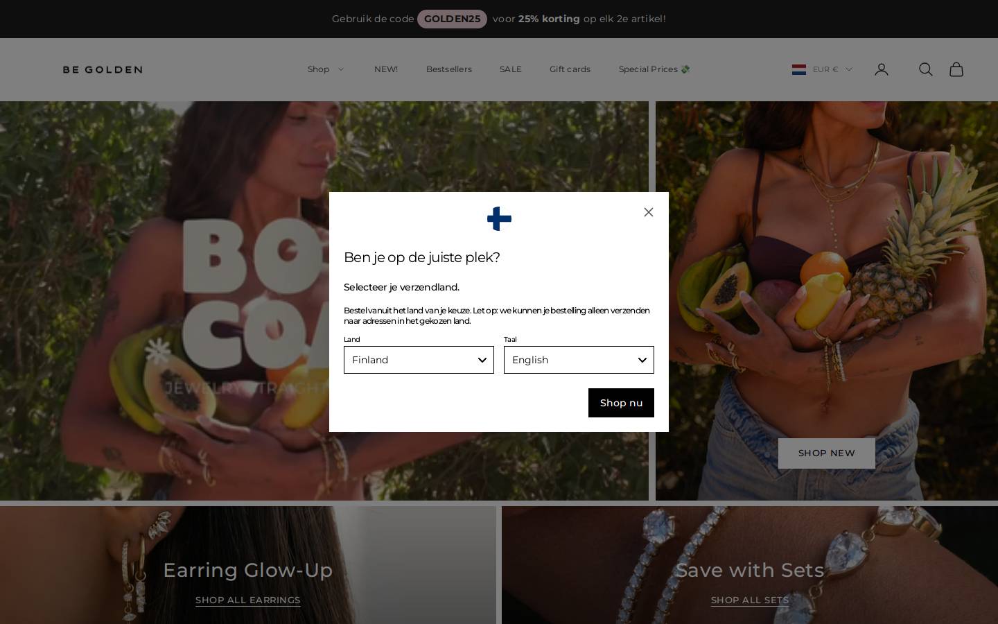 Be Golden homepage screenshot