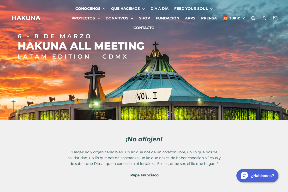 HAKUNA homepage screenshot