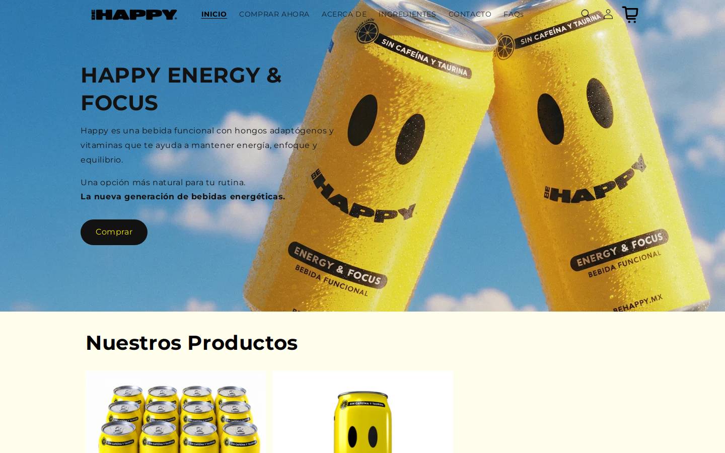 behappy.mx homepage screenshot