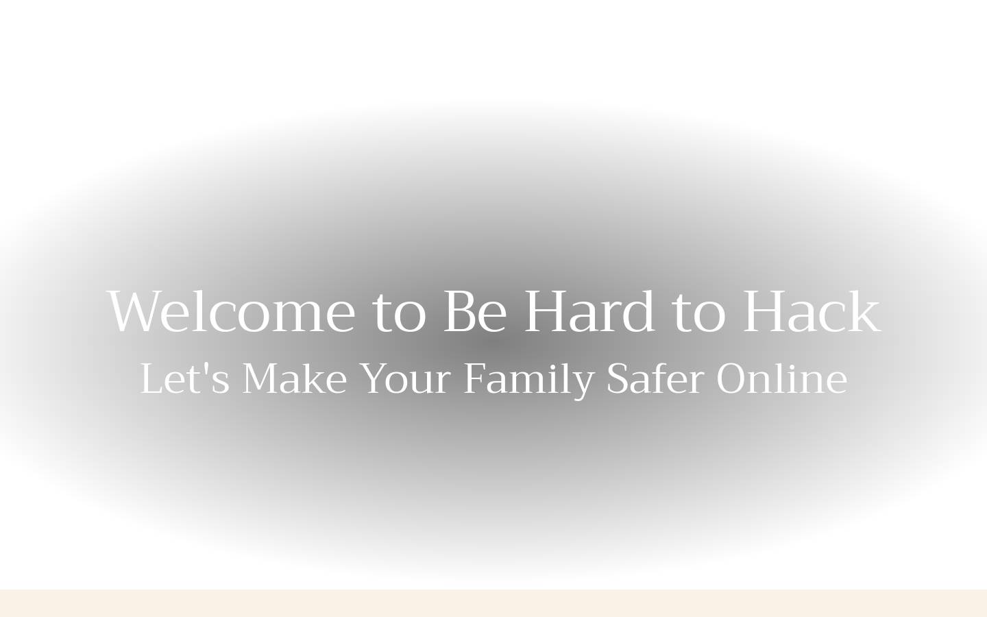 behardtohack.com homepage screenshot