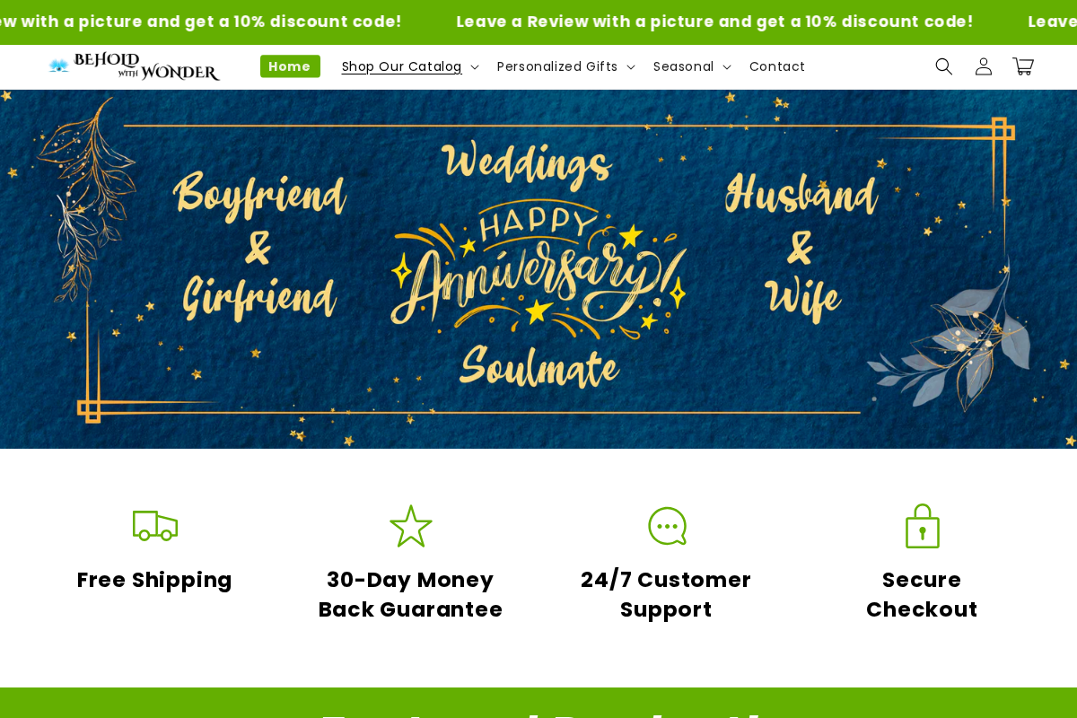 Behold With Wonder homepage screenshot